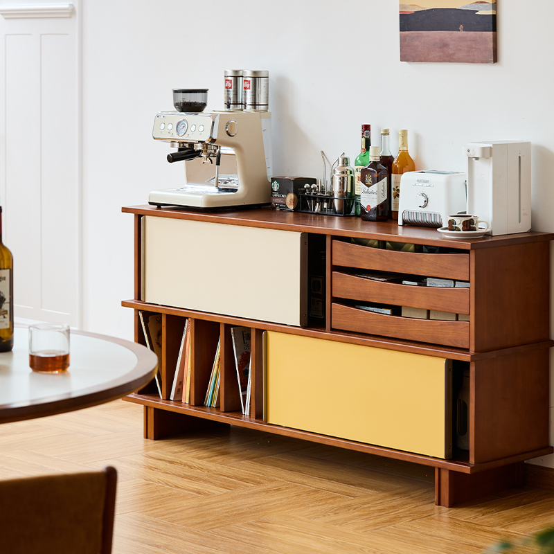 Woody Prime Boxツゲ材 スライドドア式サイドボード