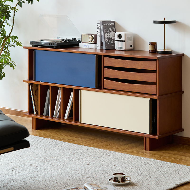 Woody Prime Boxツゲ材 スライドドア式サイドボード