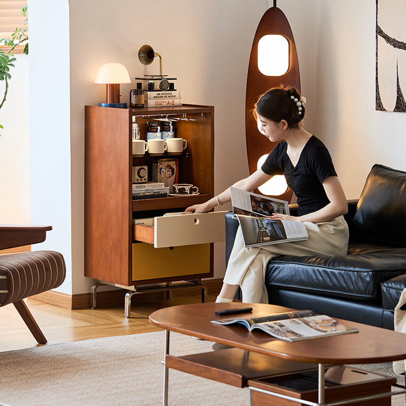 Woody Prime Boxツゲ材 コンパクト木製サイドボード | ヴィンテージ感