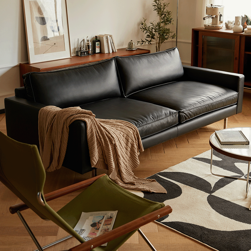 Woody Prime Boxレザー調リビングソファ【カスタマイズ可】