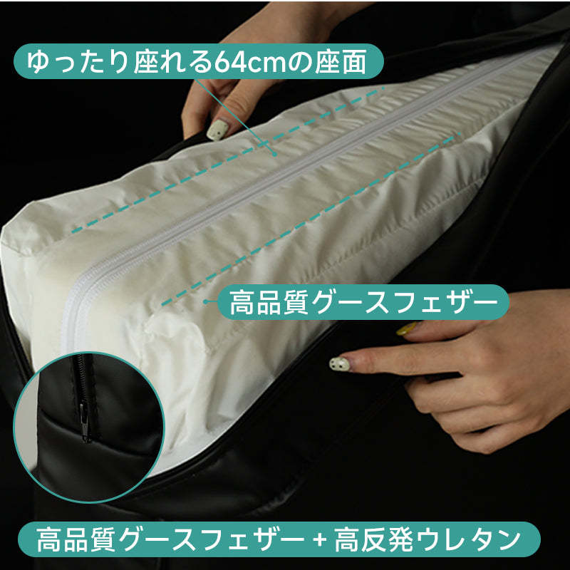 レザー調リビングソファ