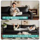 Woody Prime Boxレザー調リビングソファ【カスタマイズ可】