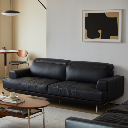 Woody Prime Boxレザーリビングソファ【カスタマイズ可】