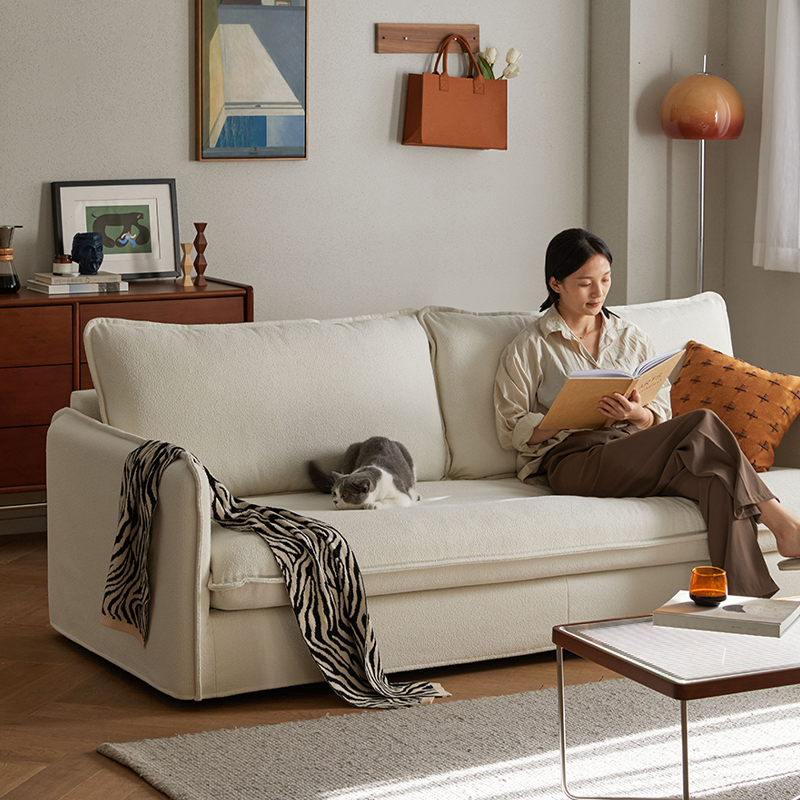 Woody Prime Boxブークレ生地ソファ【カスタマイズ可】