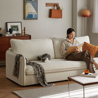 Woody Prime Boxブークレ生地ソファ【カスタマイズ可】