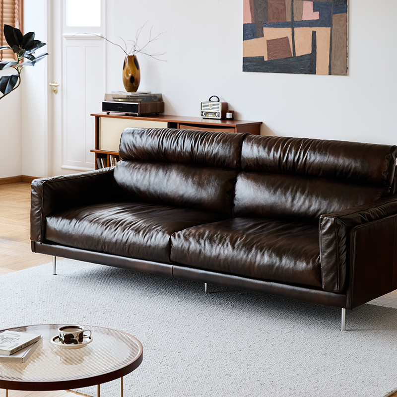 【傷あり大幅値下げ】高級1人掛けアンティクソファー　ハイバック　ウッドレザー本革 Woody Prime Boxハイバックレザーソファ – CAGUUU