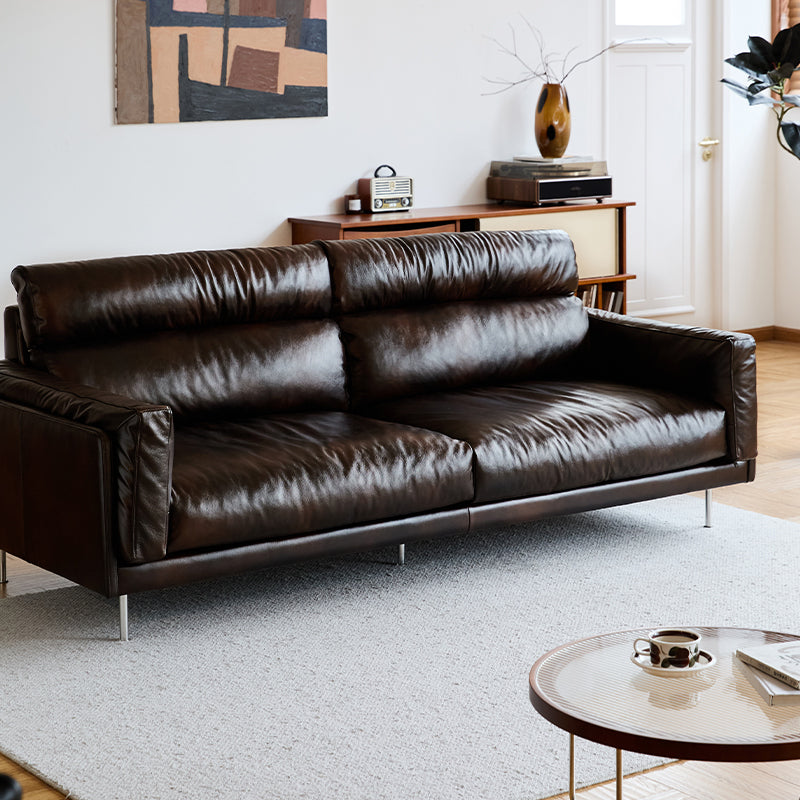 Woody Prime Boxハイバックレザーソファ | 高級感あるレザーと