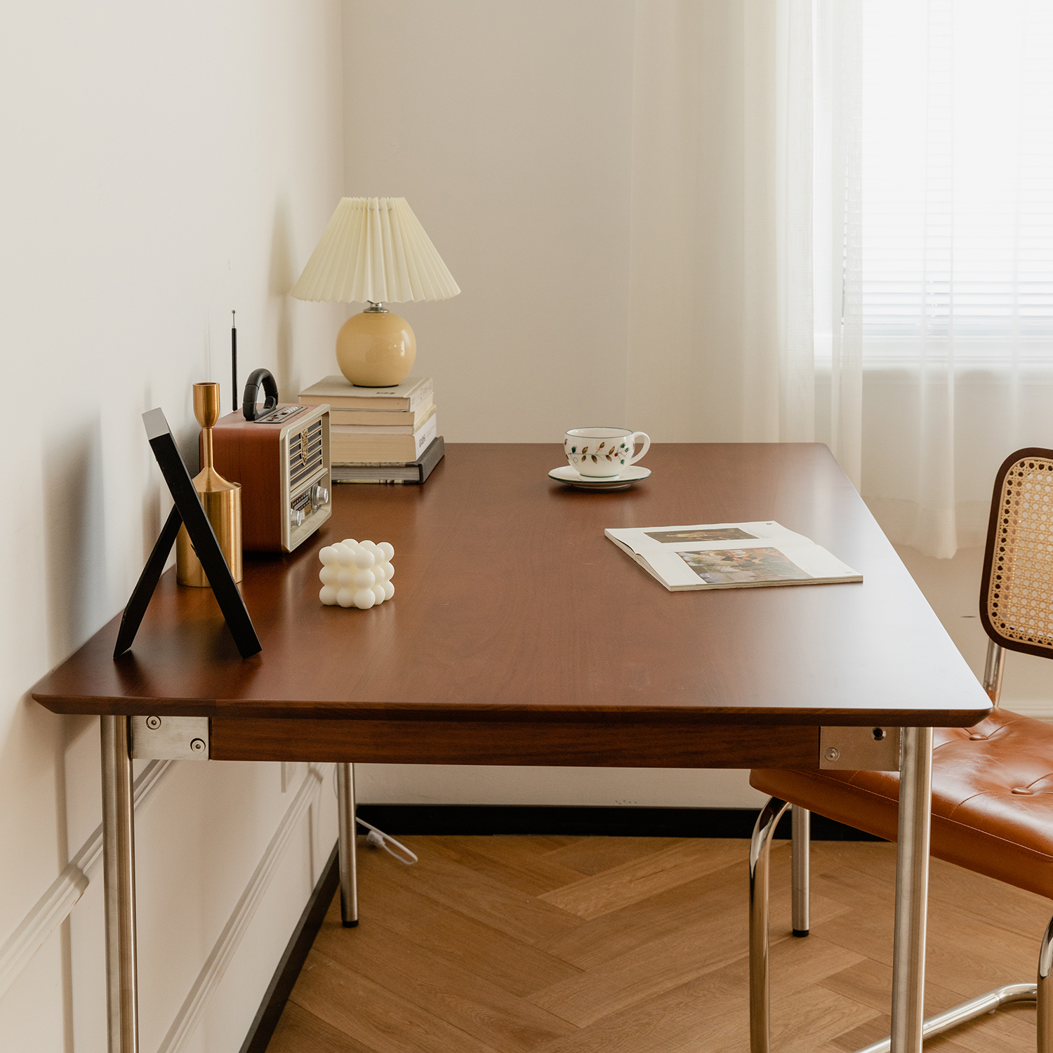 Woody Prime Boxツゲ材 ステンレス脚木製ダイニングテーブル