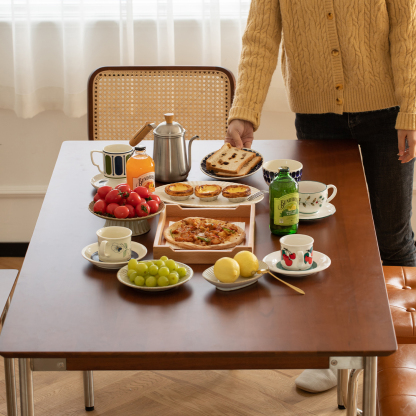 Woody Prime Boxツゲ材 ステンレス脚木製ダイニングテーブル