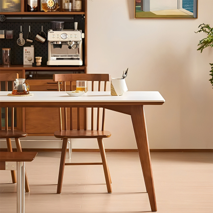 Woody Prime Boxツゲ材 高級セラミック角丸ダイニングテーブル