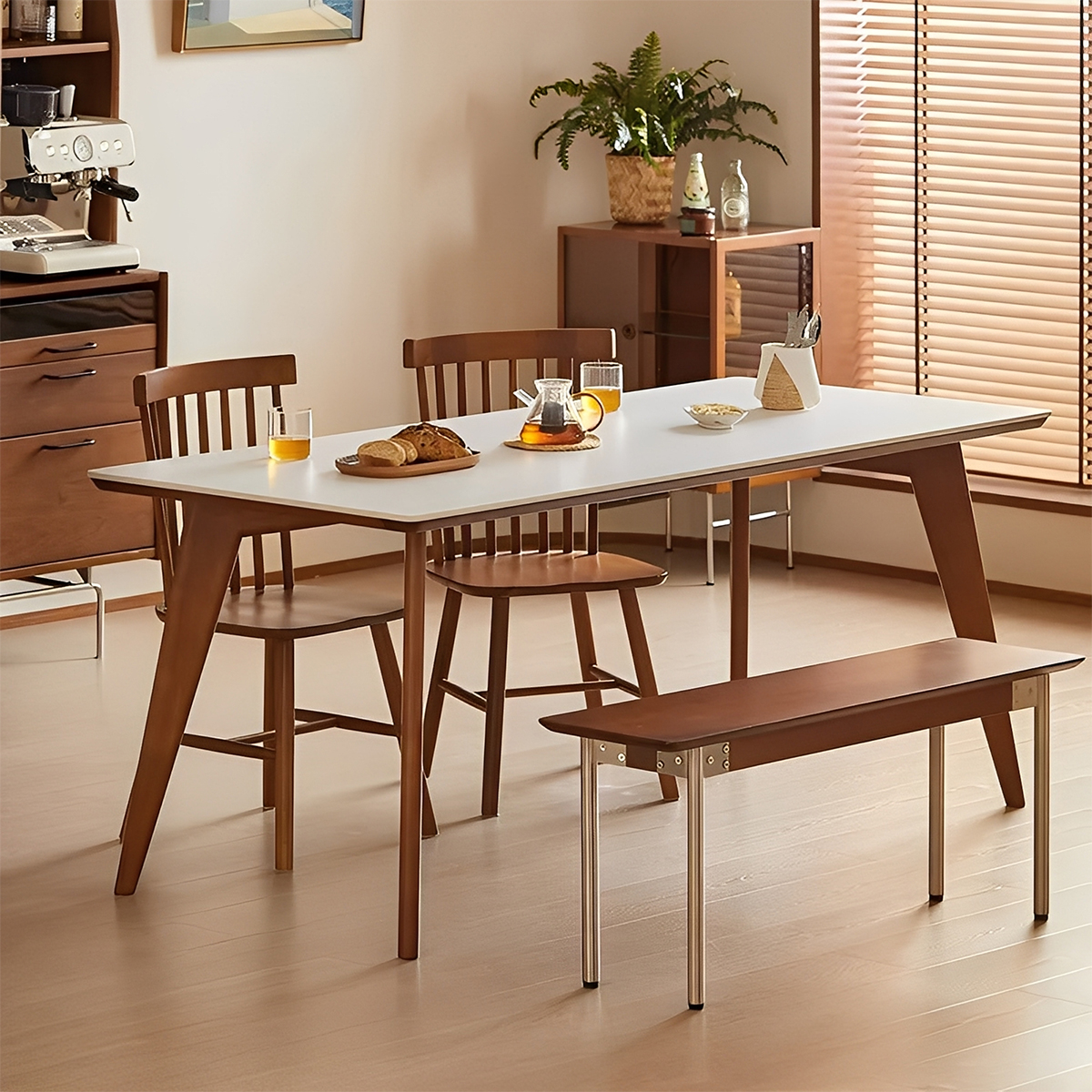 Woody Prime Boxツゲ材 高級セラミック角丸ダイニングテーブル | 耐久