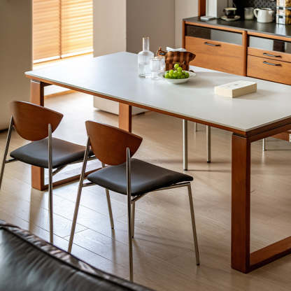 Woody Prime Boxツゲ材 口の字型脚セラミックダイニングテーブル – CAGUUU