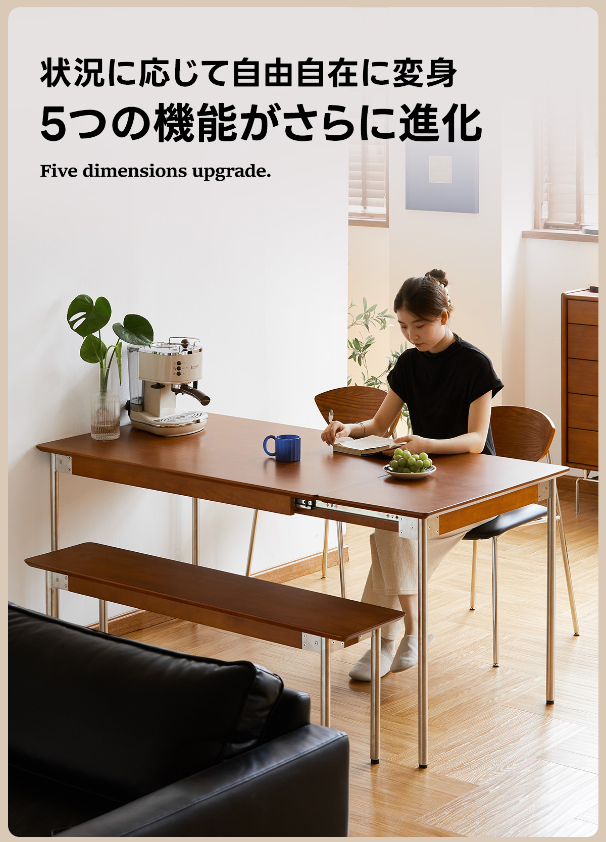 Woody Prime Boxツゲ材 伸縮式ダイニングテーブル – CAGUUU