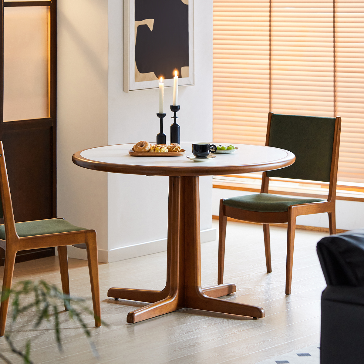 Woody Prime Boxツゲ材 セラミック円形ダイニングテーブル – CAGUUU