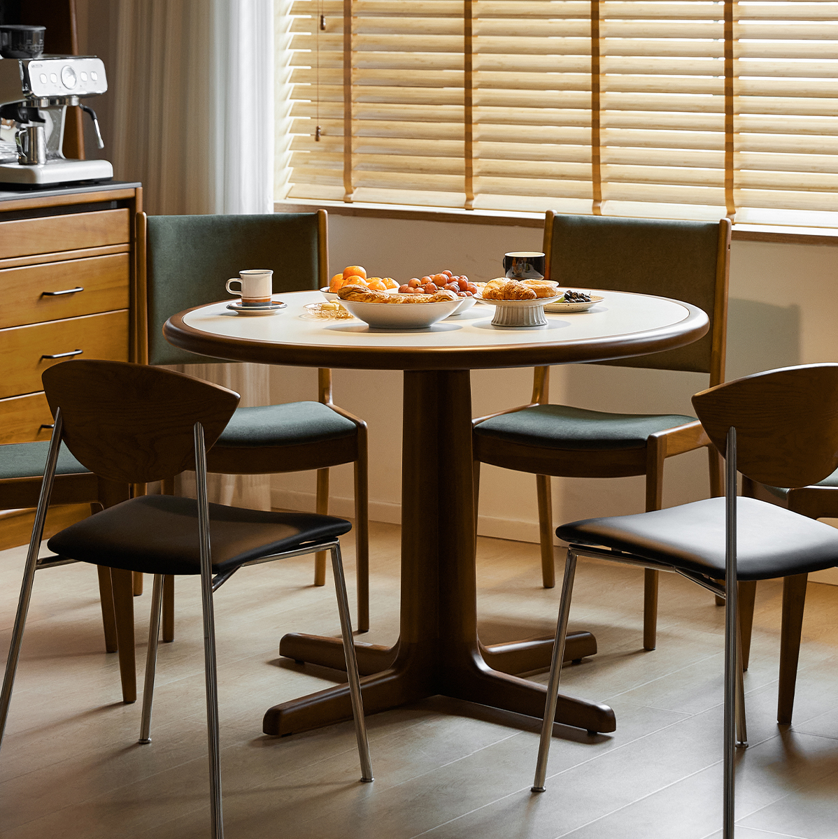 Woody Prime Boxツゲ材 セラミック円形ダイニングテーブル – CAGUUU