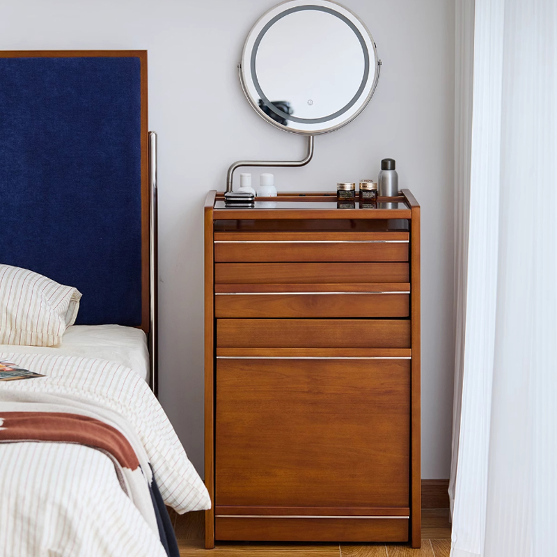 Woody Prime Boxツゲ材 収納一体型木製ドレッサー | 高級感と機能性を