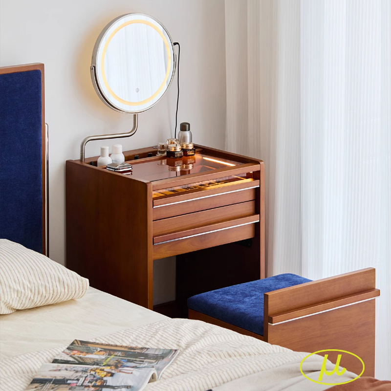 Woody Prime Boxツゲ材 収納一体型木製ドレッサー