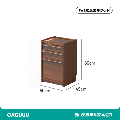 Woody Prime Boxツゲ材 収納一体型木製ドレッサー