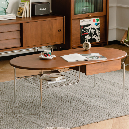 Woody Prime Boxツゲ材 ステンレス脚木製センターテーブル