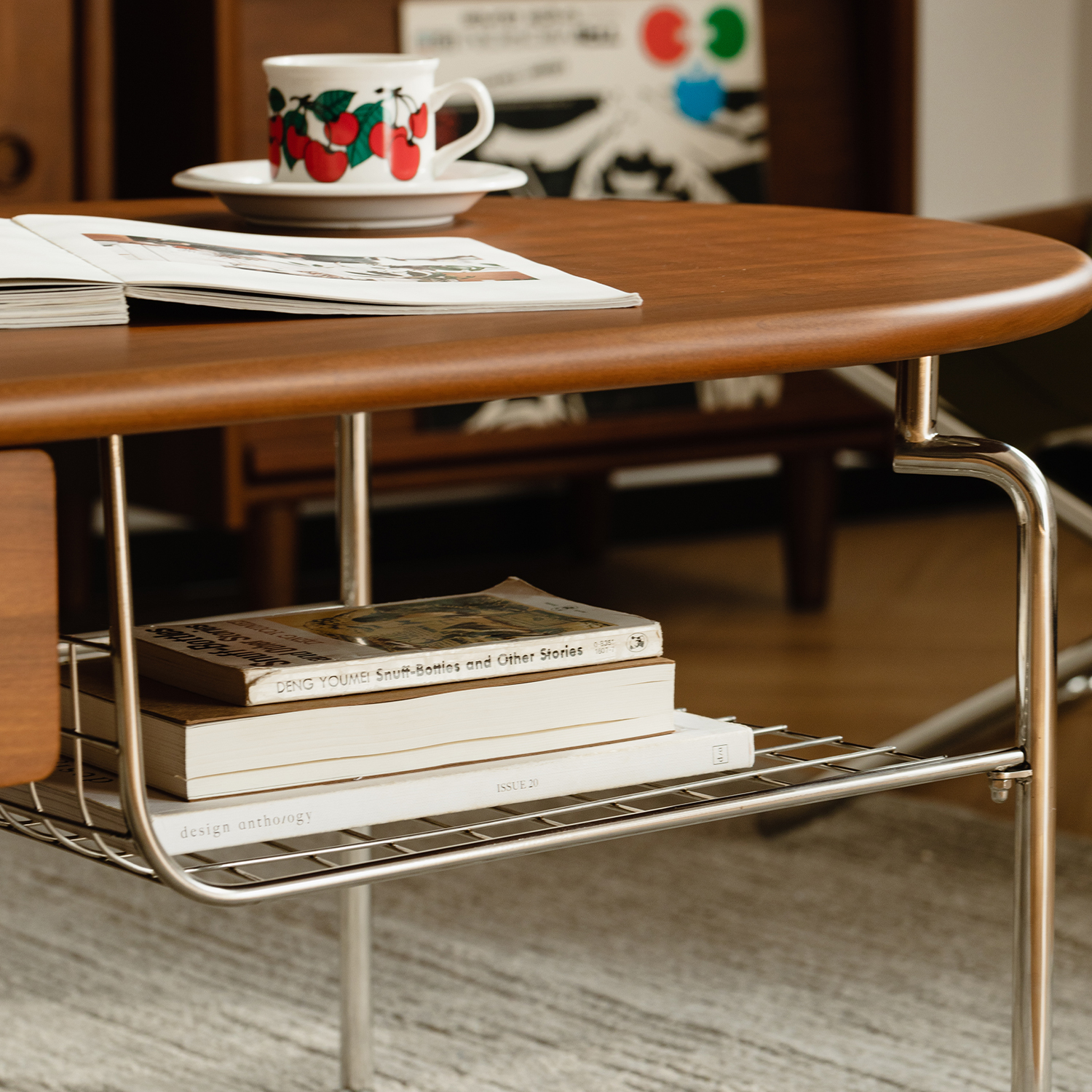 Woody Prime Boxツゲ材 ステンレス脚木製センターテーブル | 機能性と