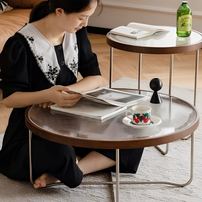 Woody Prime Boxガラス天板コーヒーテーブル – CAGUUU