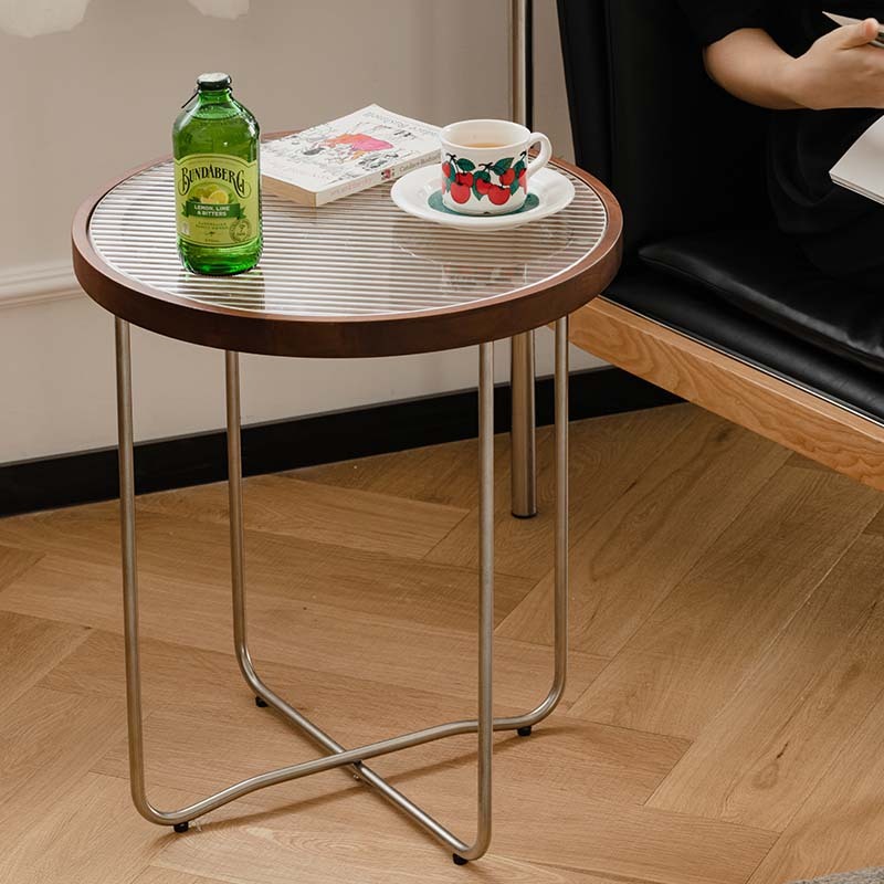 ガラス天板コーヒーテーブル