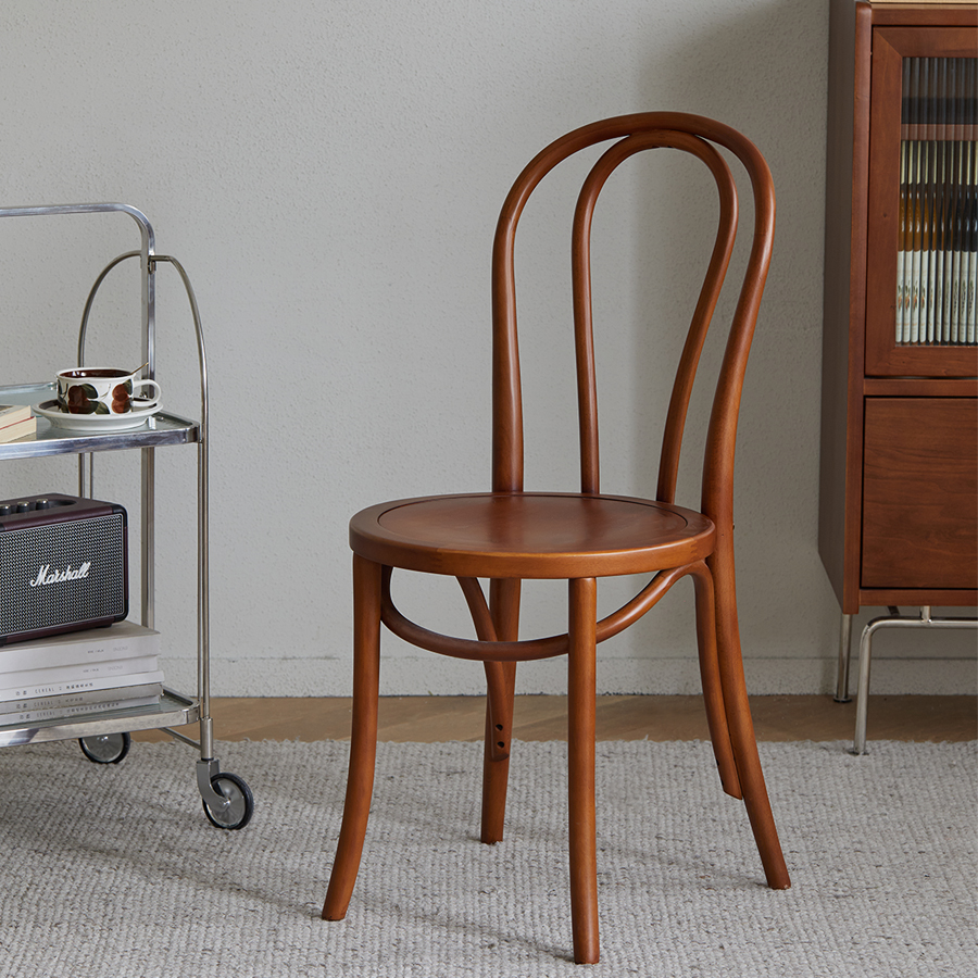 ブナ材 木製ハイバックダイニングチェア