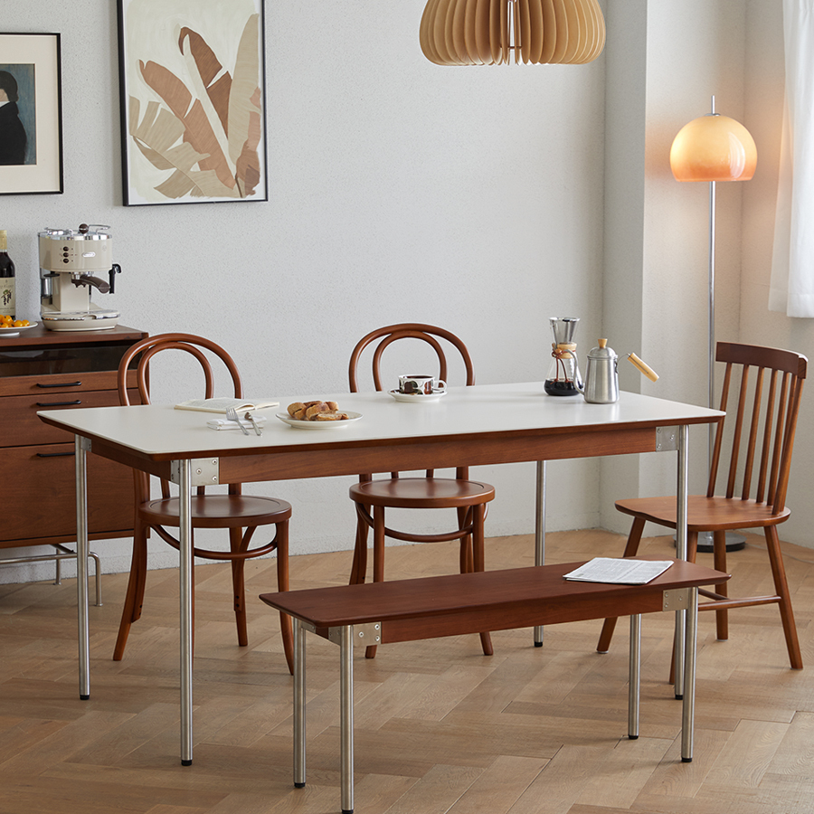 ブナ材 木製ハイバックダイニングチェア