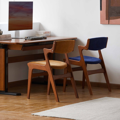 Woody Prime Boxツゲ材 レトロ風木製ダイニングチェア