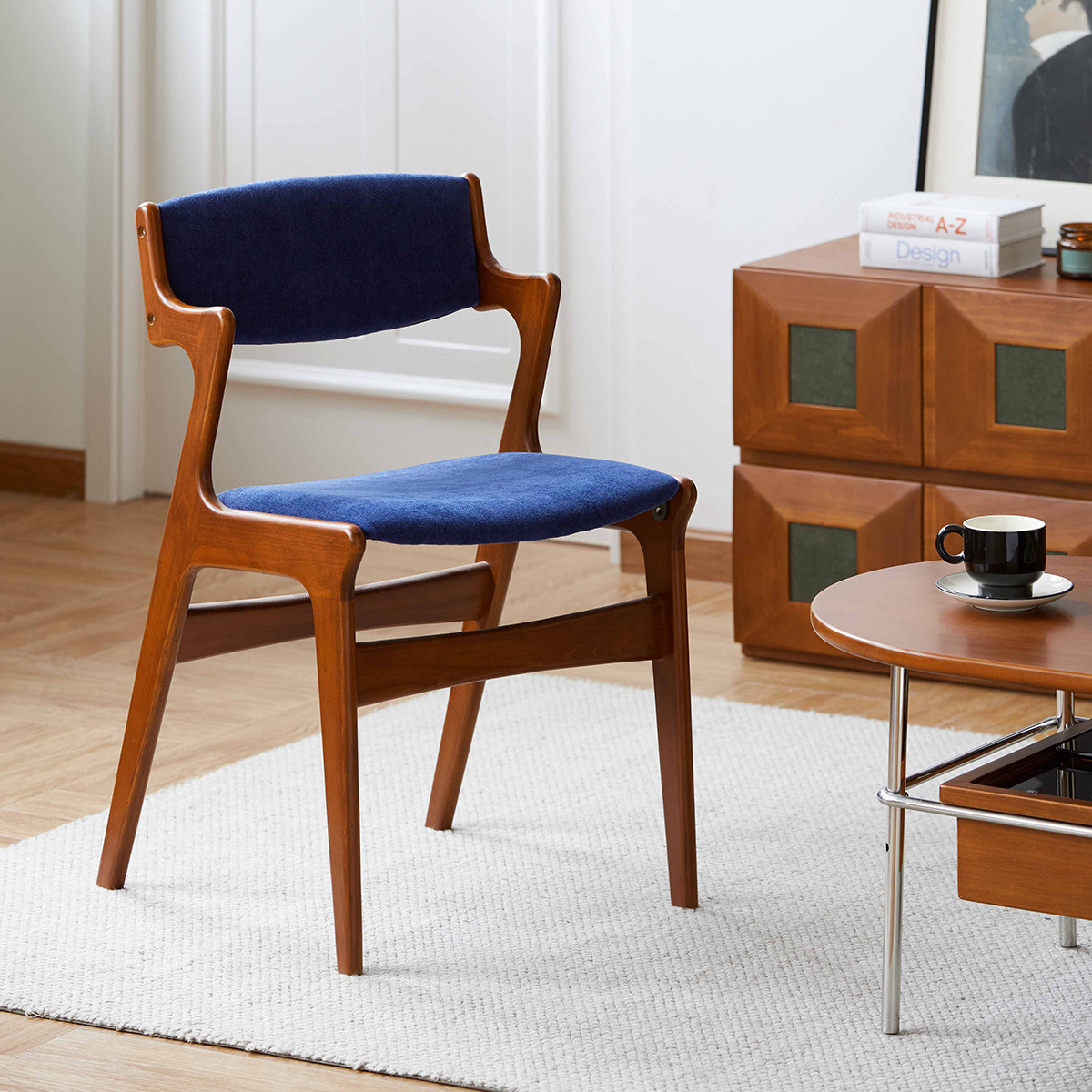 Woody Prime Boxツゲ材 レトロ風木製ダイニングチェア