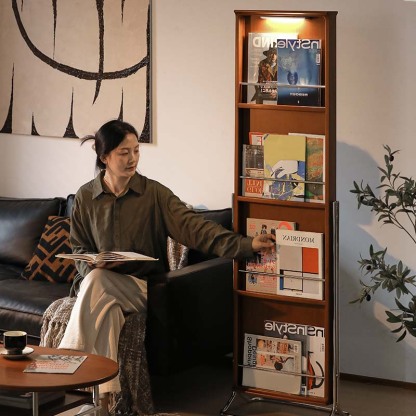 Woody Prime Boxツゲ材 収納機能付きスタンドミラー