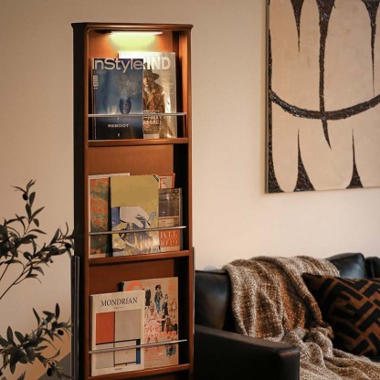 Woody Prime Boxツゲ材 収納機能付きスタンドミラー