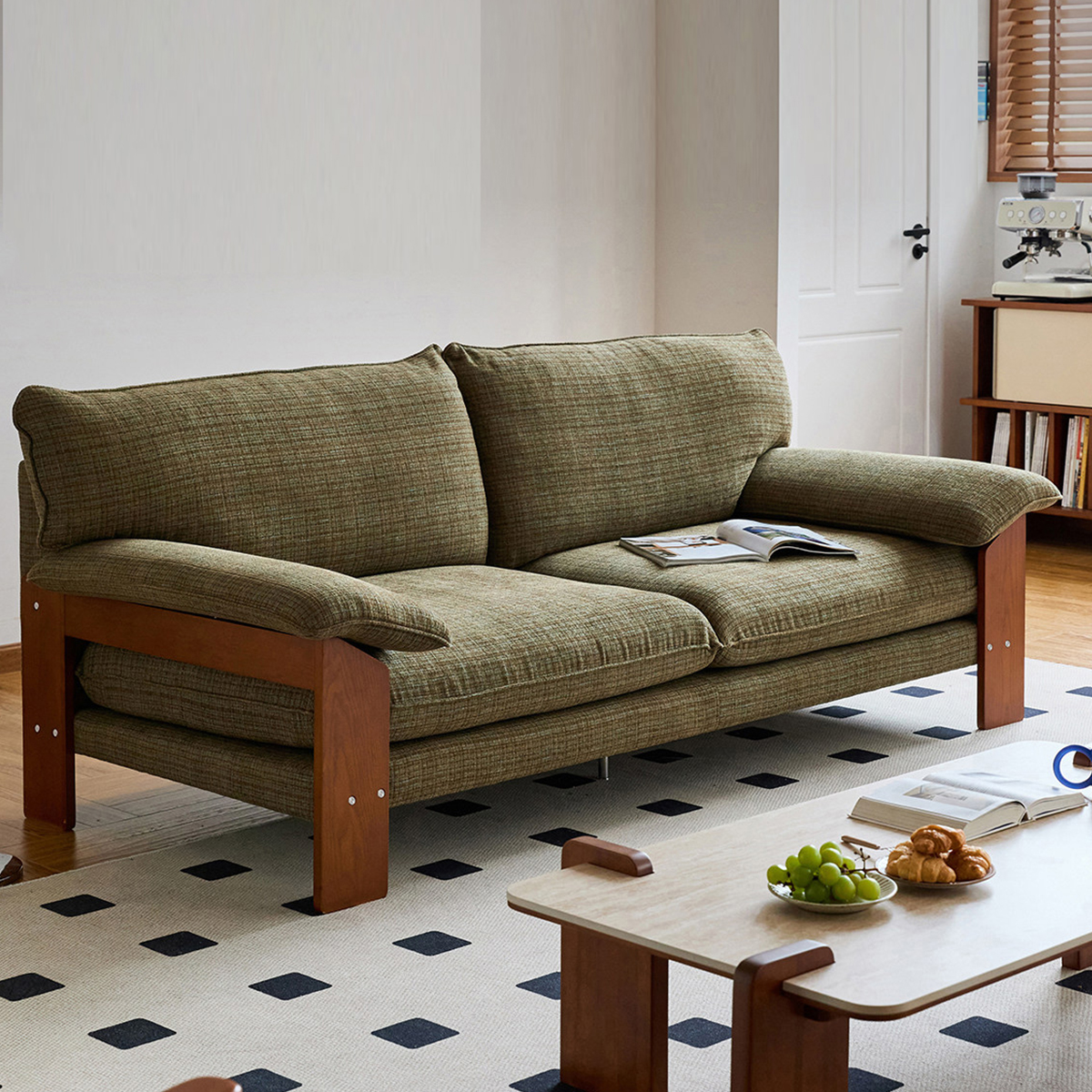 Woody Prime Boxツゲ材ナチュラルカラーソファ | 木の質感を活かした