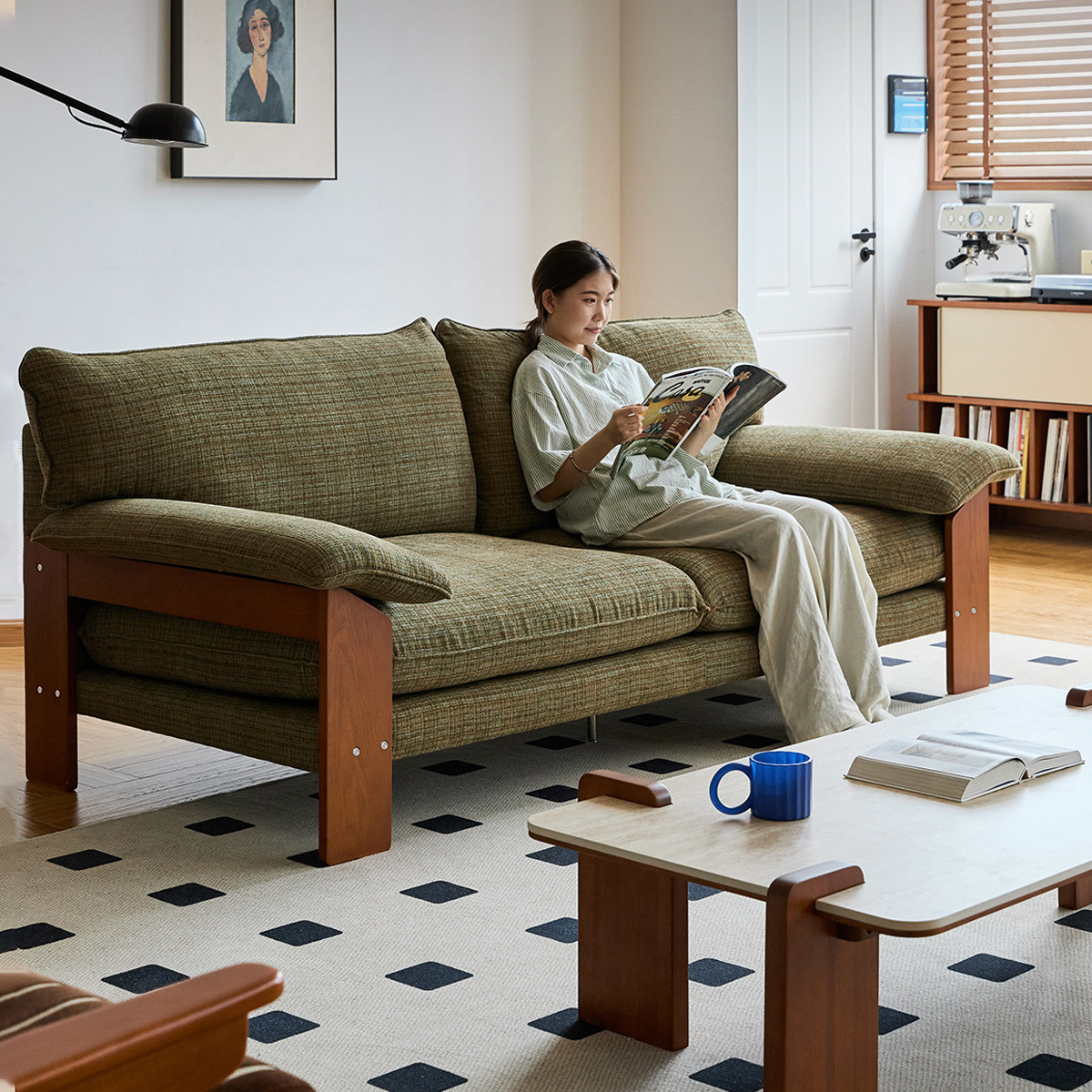 Woody Prime Boxツゲ材 天然木ナチュラルカラーソファ