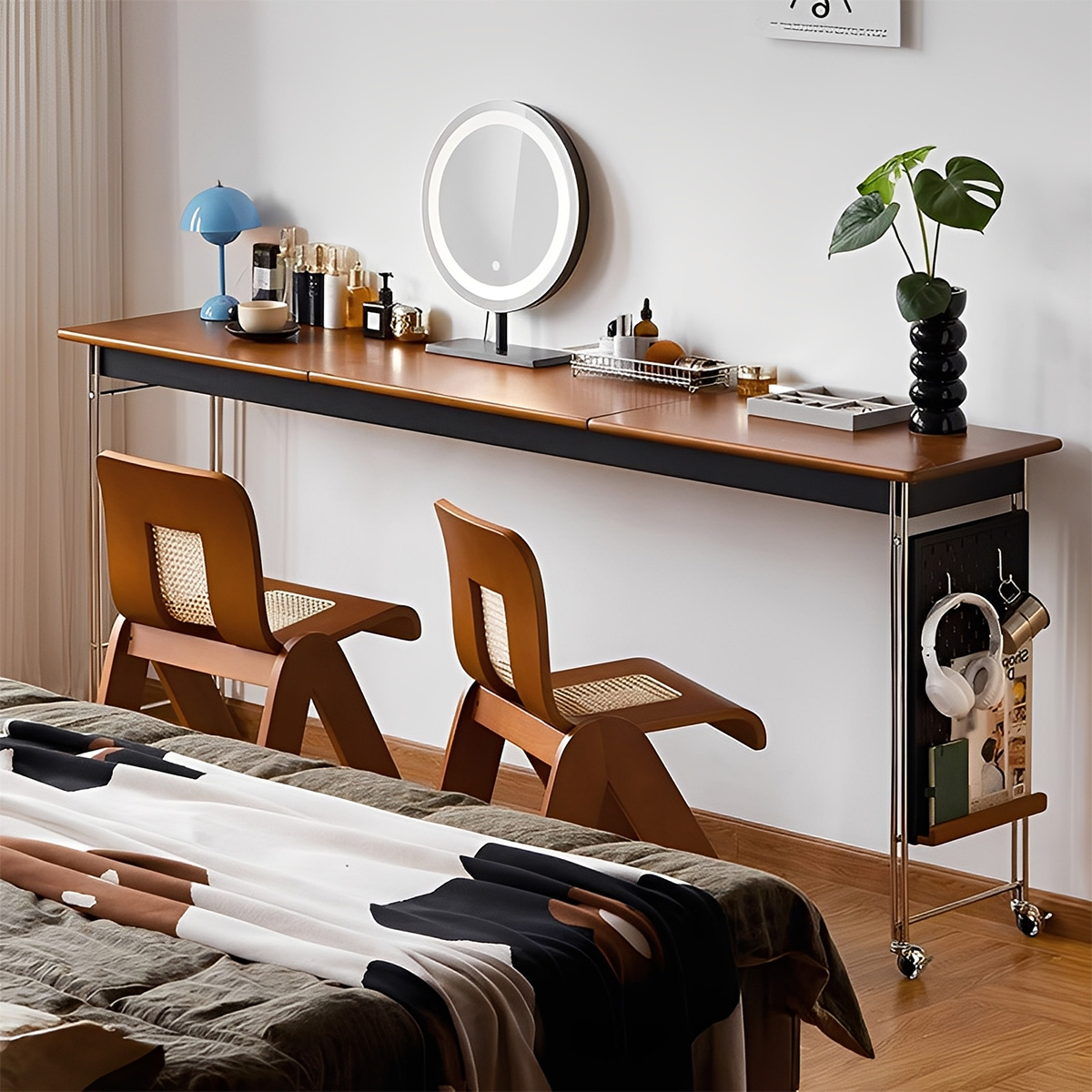 Woody Prime Boxツゲ材 木製ベッドデスク