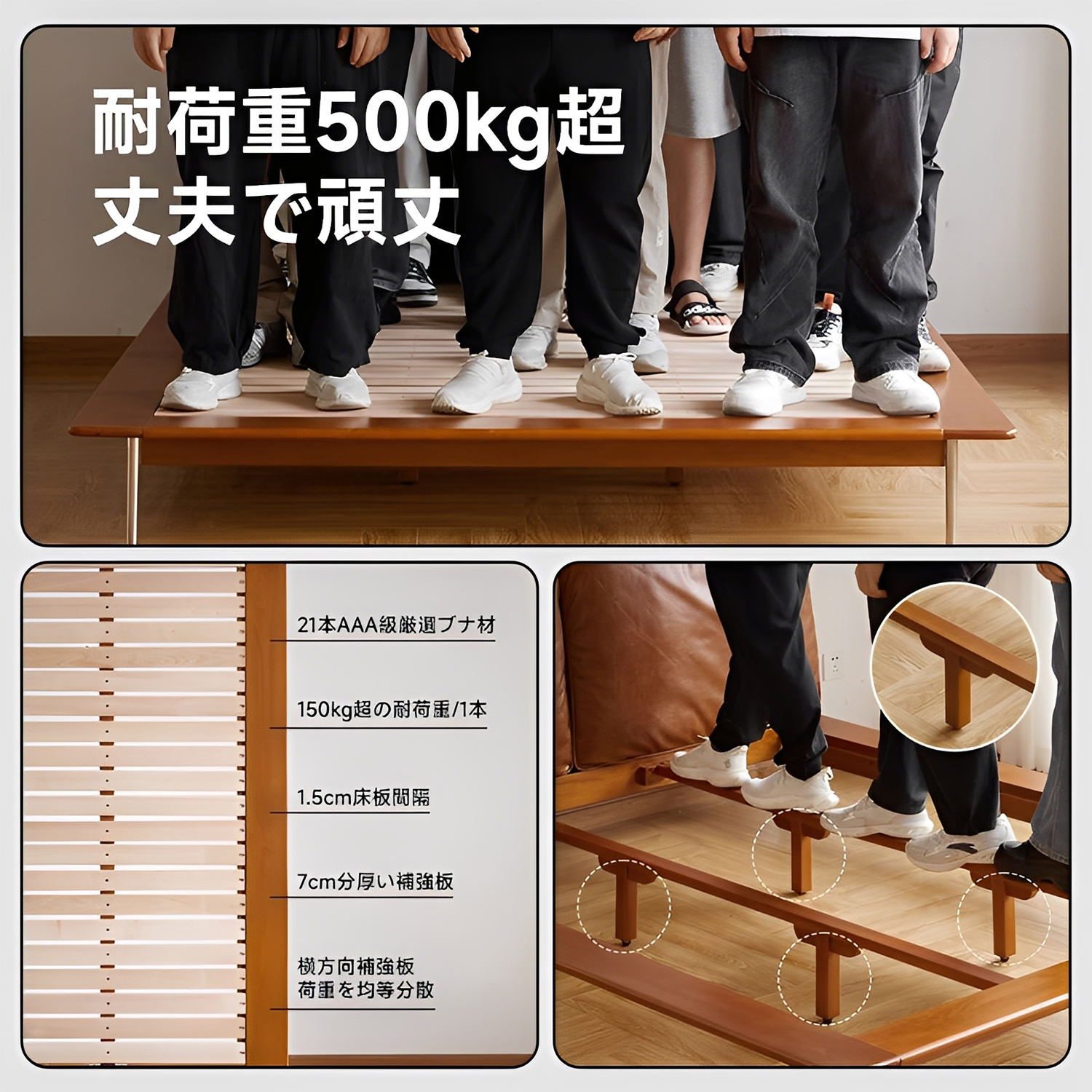 Woody Prime Boxクッションヘッドボード付きベッド
