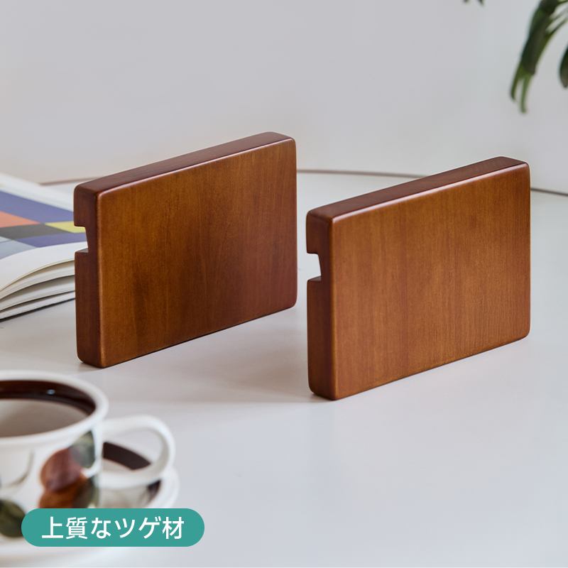 ツゲ材スマホスタンド