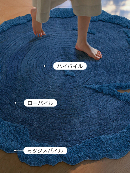 ブルーリップルラグ