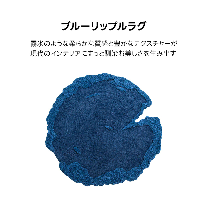 ブルーリップルラグ