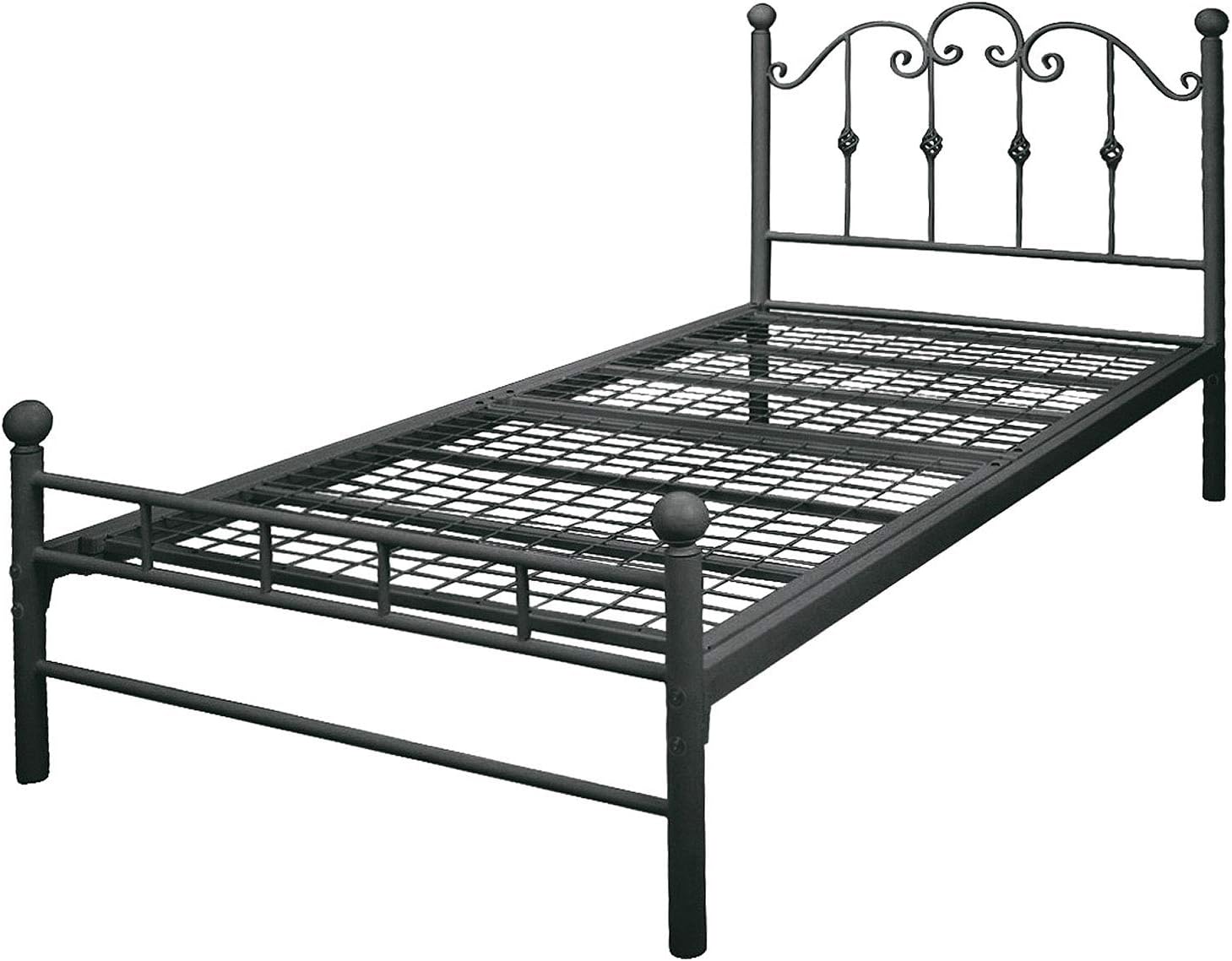 アイアンデザインシングルベッド | クラシックな雰囲気を演出 寝室に