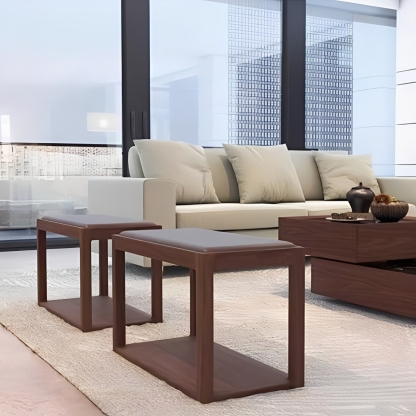 天然木モダンスツールベンチ