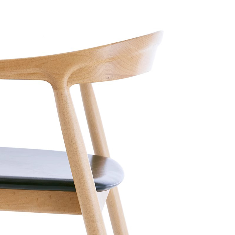 天然木ラウンドアームダイニングチェア