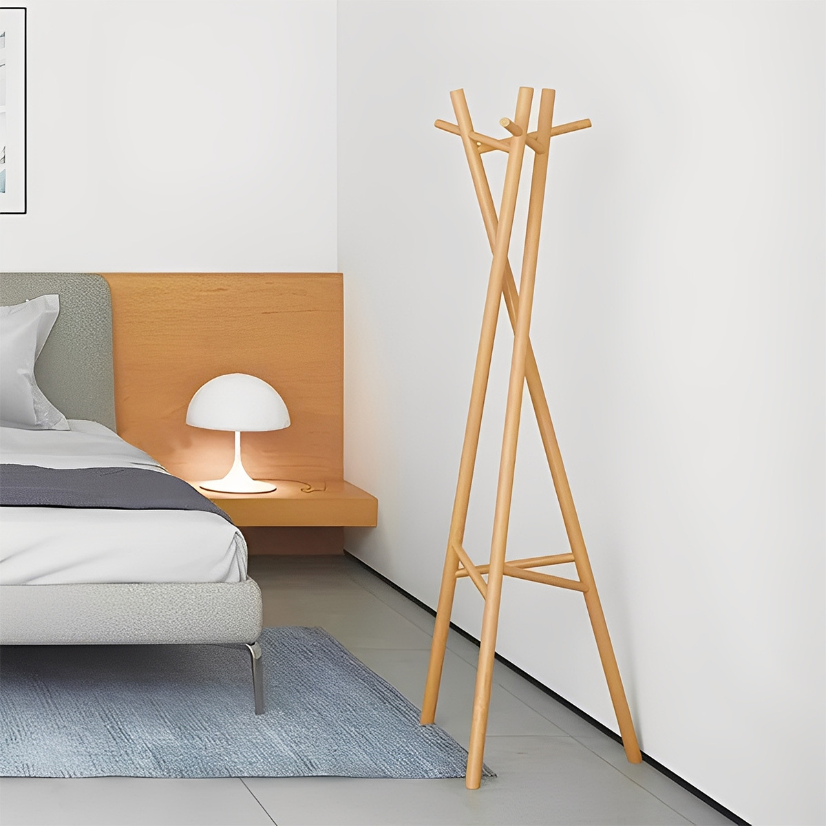 天然木コートスタンド