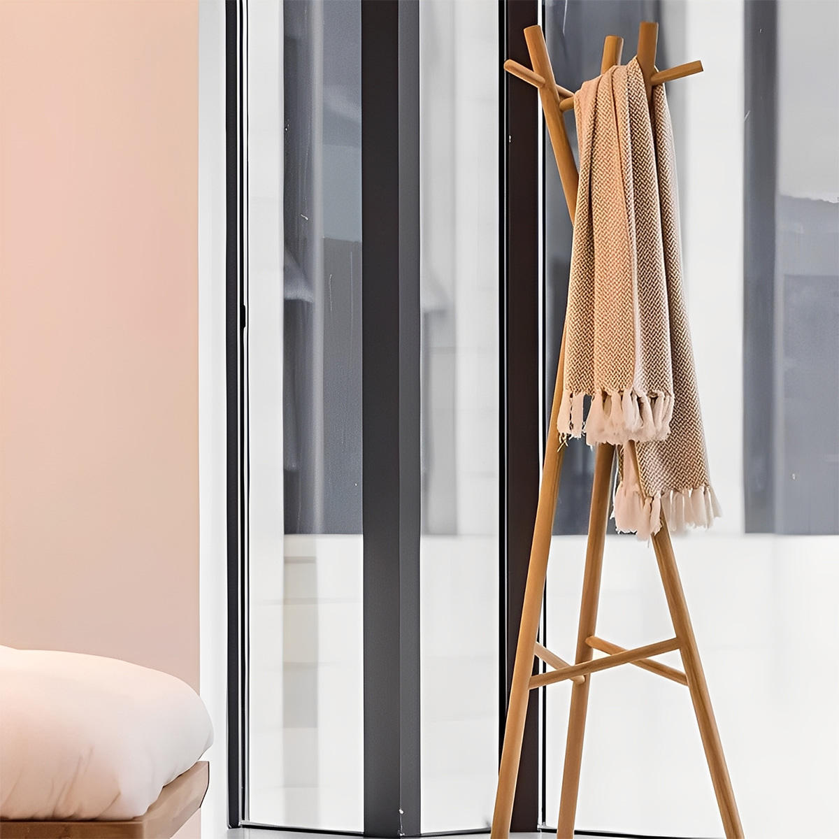 天然木コートスタンド