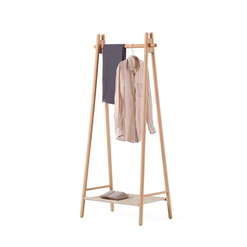 天然木シンプルハンガーラック