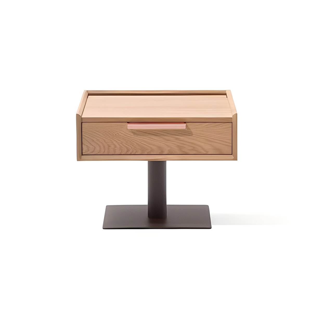 スタンドタイプ天然木ベッドサイドキャビネット