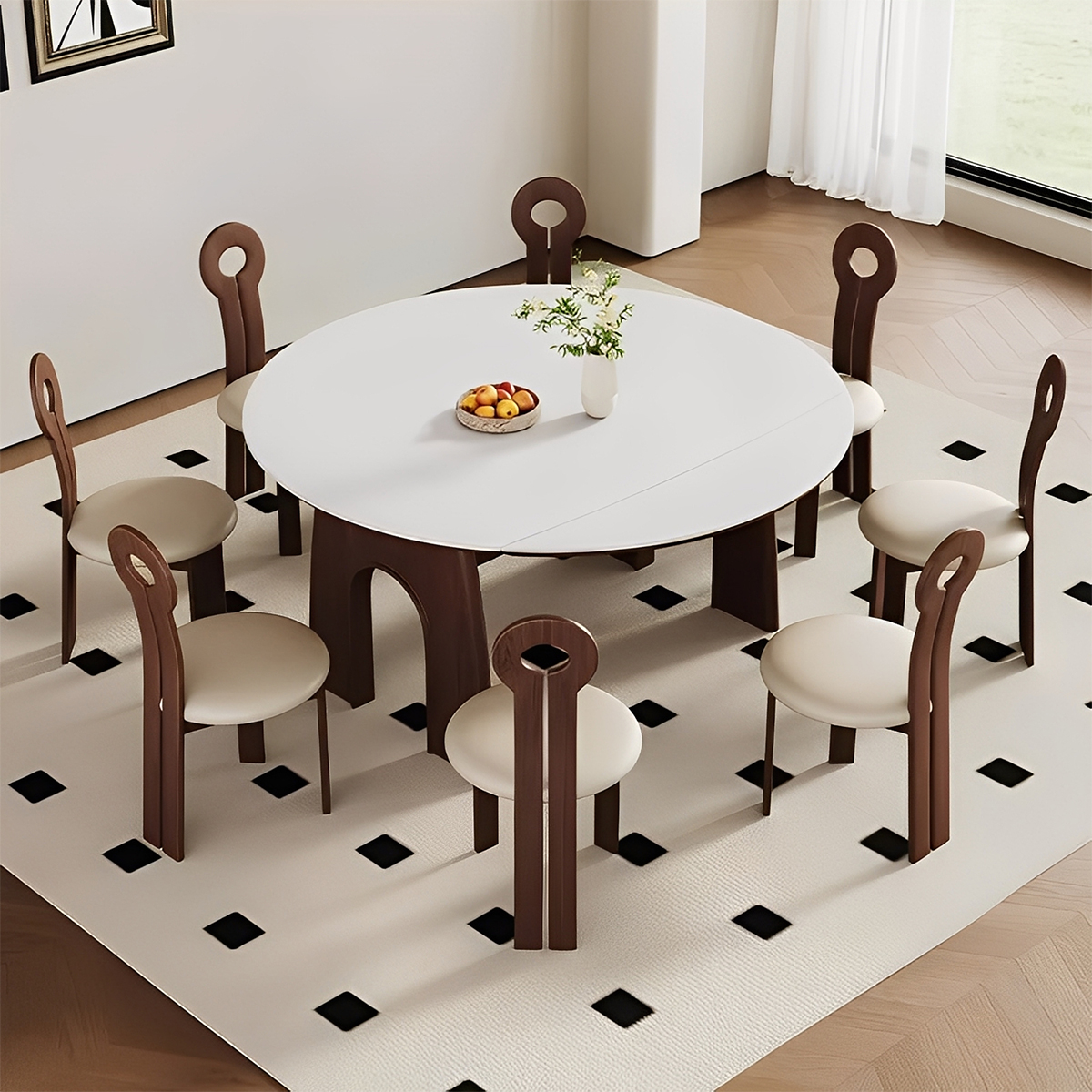 伸縮式天然木セラミック天板テーブル – CAGUUU