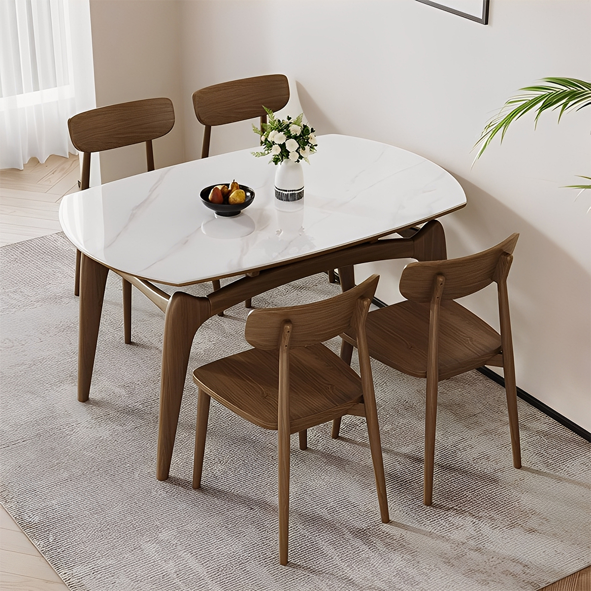 伸縮式ホワイトアッシュセラミック天板ダイニングテーブル – CAGUUU