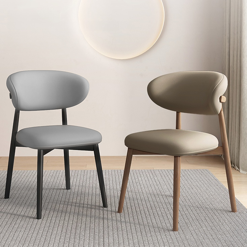 ダイニングチェア　グレー① 北欧風ダイニングチェア2脚セット 肘付きタイプ 【Torico】トリコ