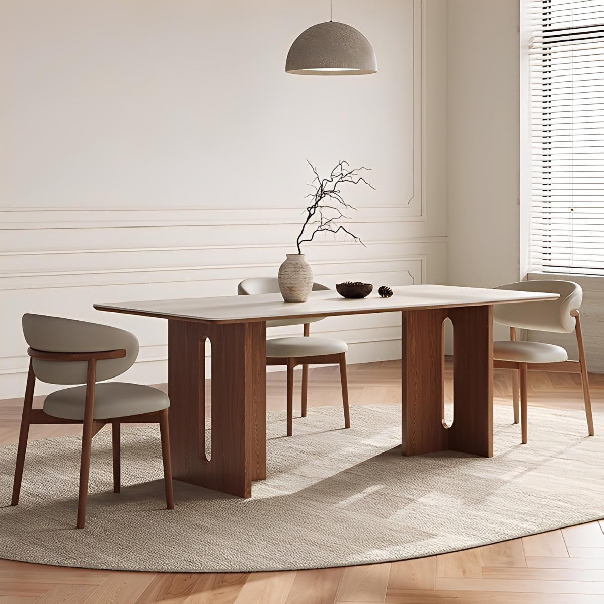 トラバーチン調セラミックテーブル